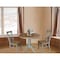 International Concepts Round 36 in Rd Extension Dining Table, 2 X-back Chairs, Hickory/Stone, 36 W, 48 L, 29.3 in H, Wood K41-36RXT-C613-2 - alternate 2